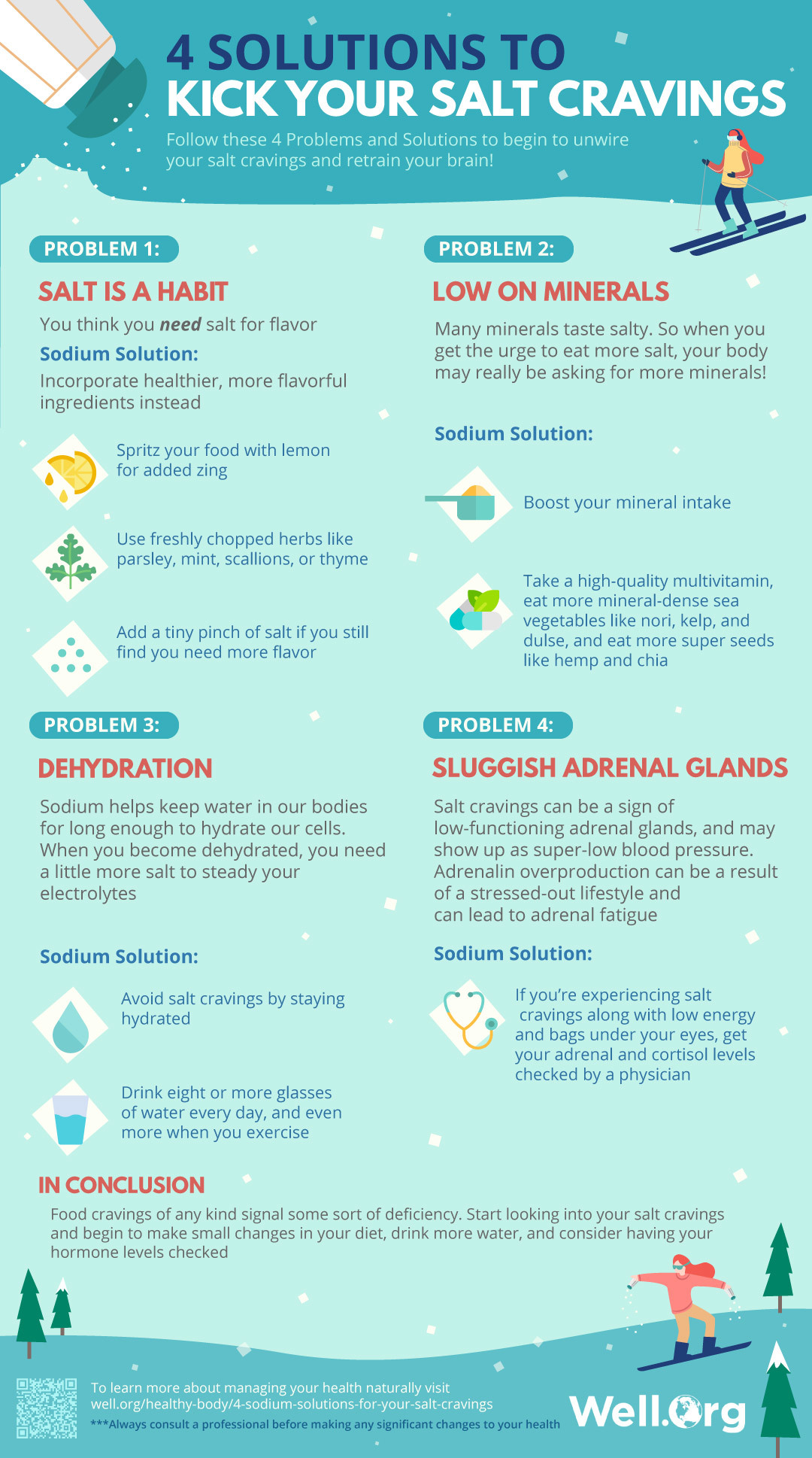 Sodium Solutions For Your Salt Cravings Infographic Well Org