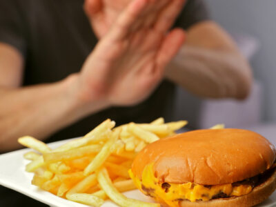 man refuses eat processed foods, burger and fries